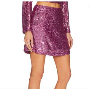 Pink sequin skirt by ITMFL